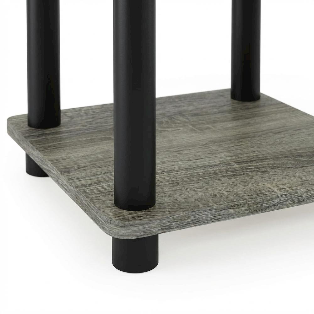 Contemporary Entertainment Center in French Oak and Black Finish with Storage. Picture 6