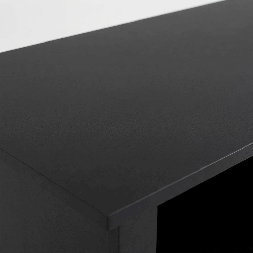 Brown Fireplace TV Stand with Open Storage for TVs up to 55 inches. Picture 5