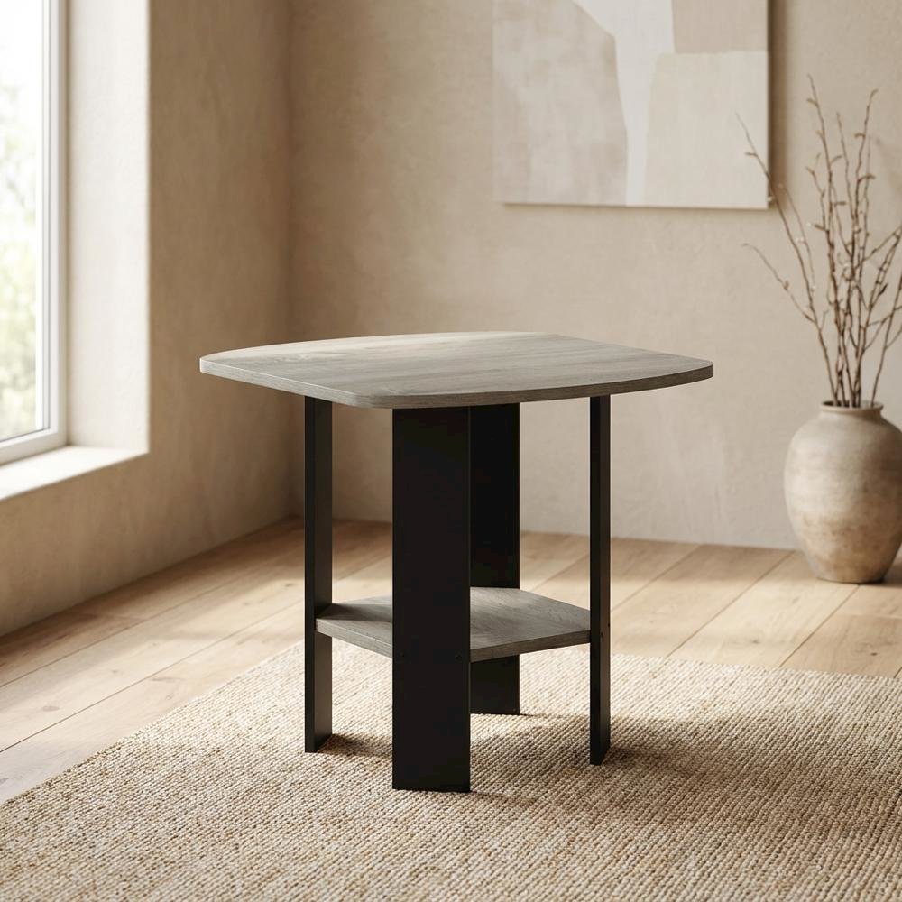 French Oak Grey, End Side Table, Quality Build, Durable Wood Frame. Picture 2