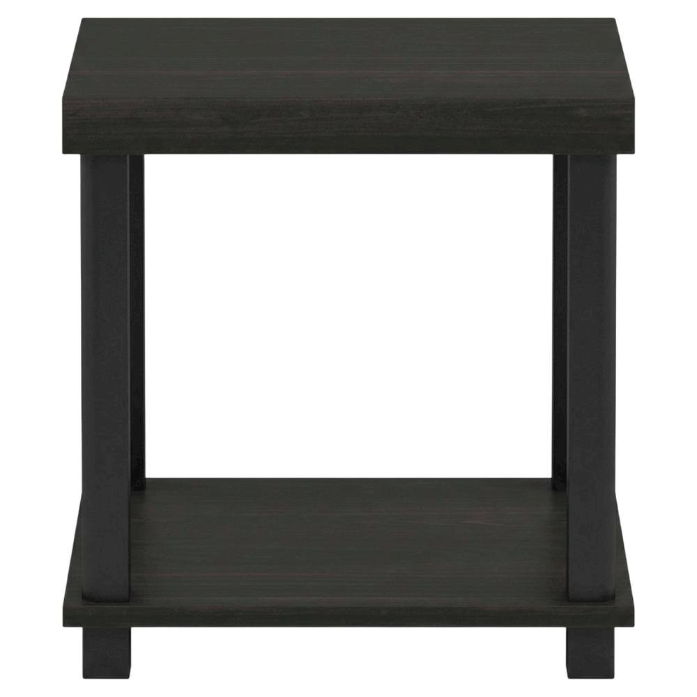 Espresso, End Side Table, Open Shelf, Quality Build. Picture 4