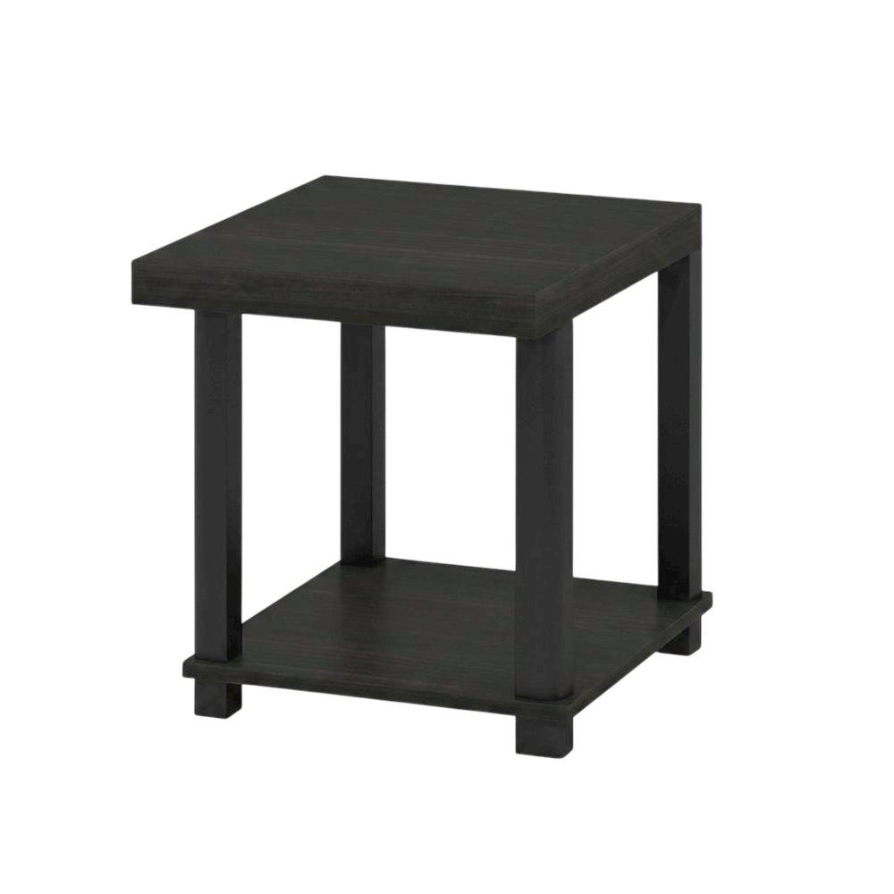 Espresso, End Side Table, Open Shelf, Quality Build. Picture 1