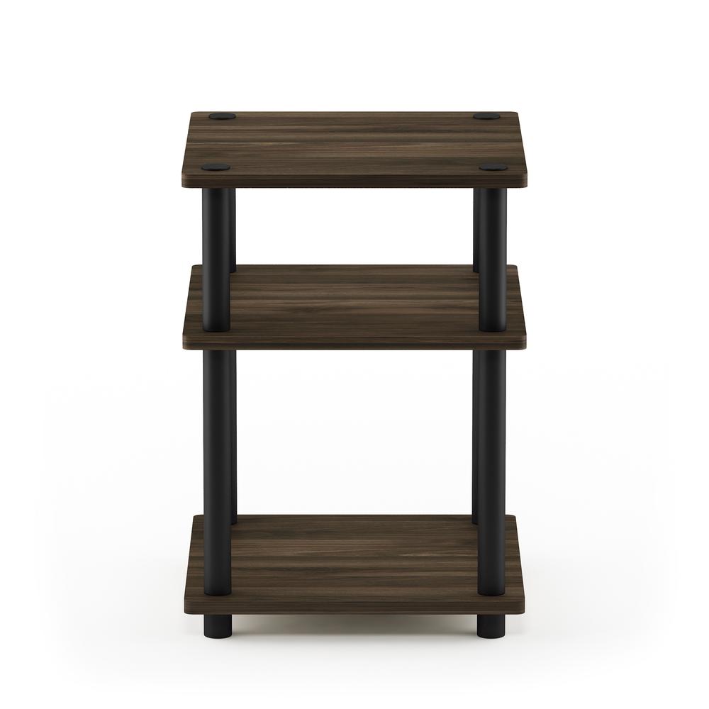 Furinno Turn-N-Tube Easy Assembly Multipurpose Shelf, Columbia Walnut/Black. Picture 3