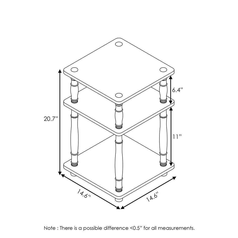 Furinno Turn-N-Tube Easy Assembly Multipurpose Shelf with Classic Tubes, French Oak Grey/Black. Picture 2