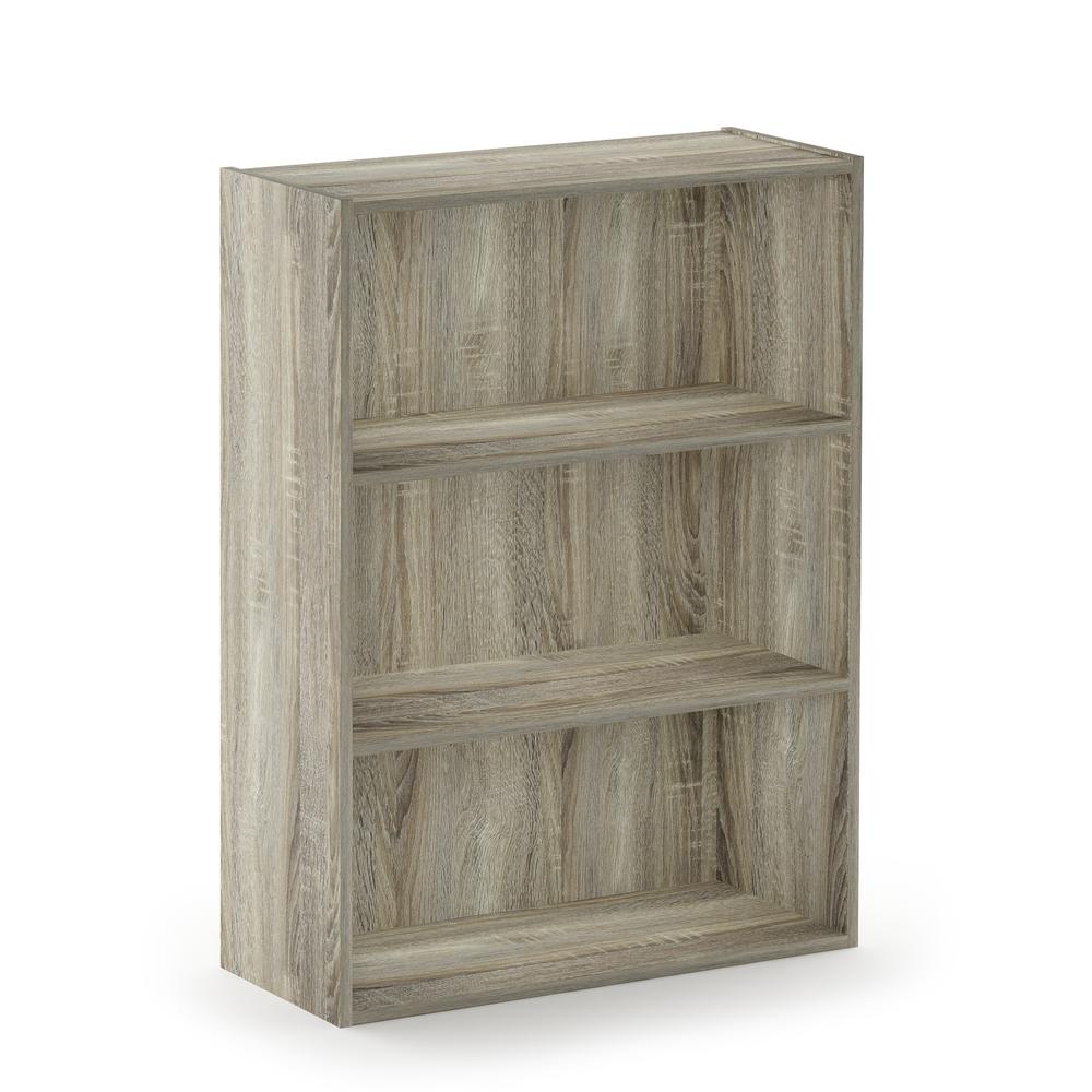 Furinno Pasir 3 Tier Open Shelf, Sonoma Oak. Picture 1