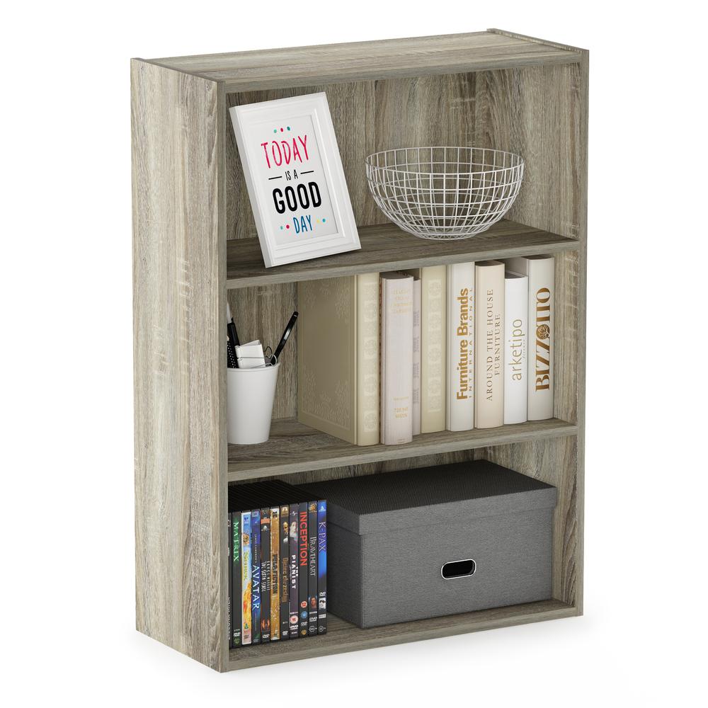 Furinno Pasir 3 Tier Open Shelf, Sonoma Oak. Picture 4