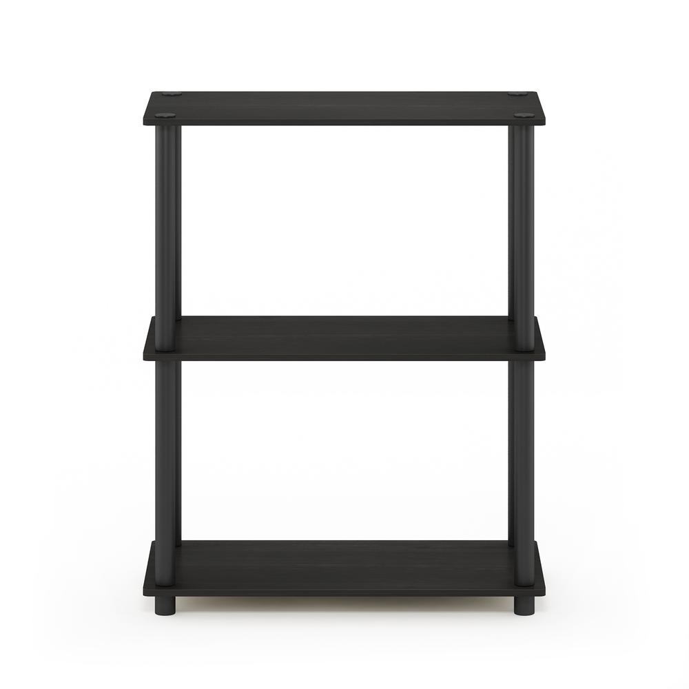 Furinno Turn-N-Tube 3-Tier Compact Multipurpose Shelf Display Rack, Espresso/Black. Picture 3