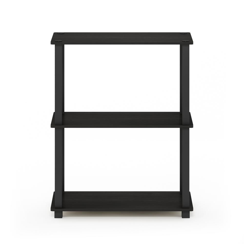 Furinno Turn-S-Tube 3-Tier Compact Multipurpose Shelf Display Rack with Square Tube, Espresso/Black. Picture 3
