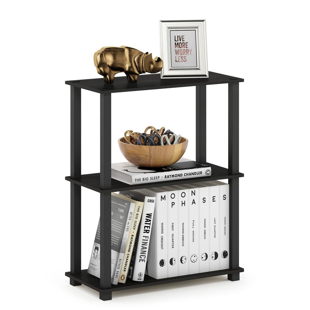 Furinno Turn-S-Tube 3-Tier Compact Multipurpose Shelf Display Rack with Square Tube, Espresso/Black. Picture 4