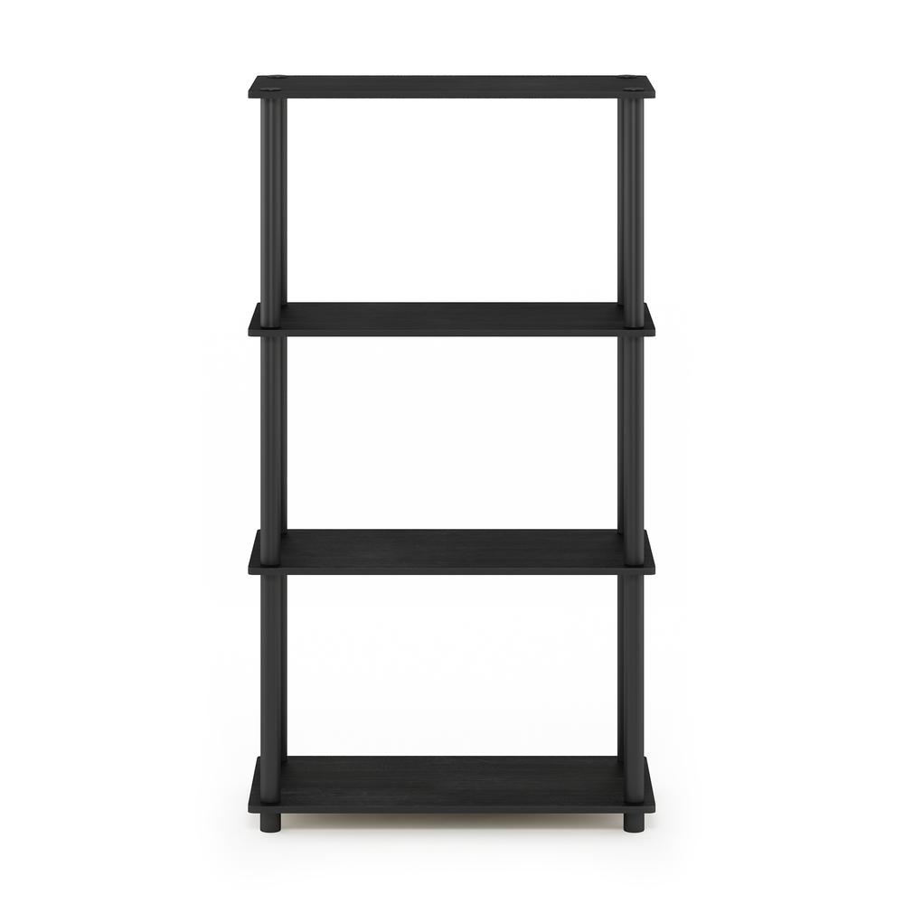 Furinno Turn-N-Tube 4-Tier Multipurpose Shelf Display Rack, Americano/Black. Picture 3