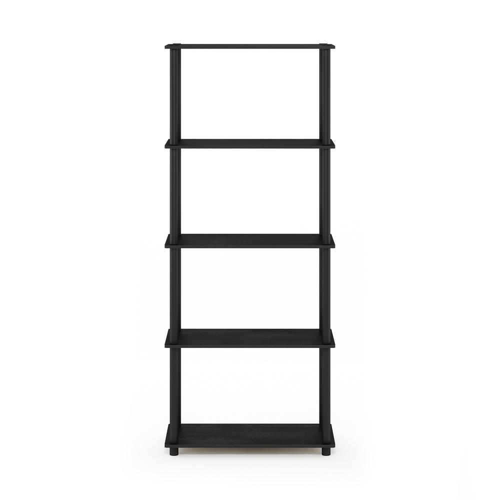 Furinno Turn-N-Tube 5-Tier Multipurpose Shelf Display Rack, Americano/Black. Picture 3