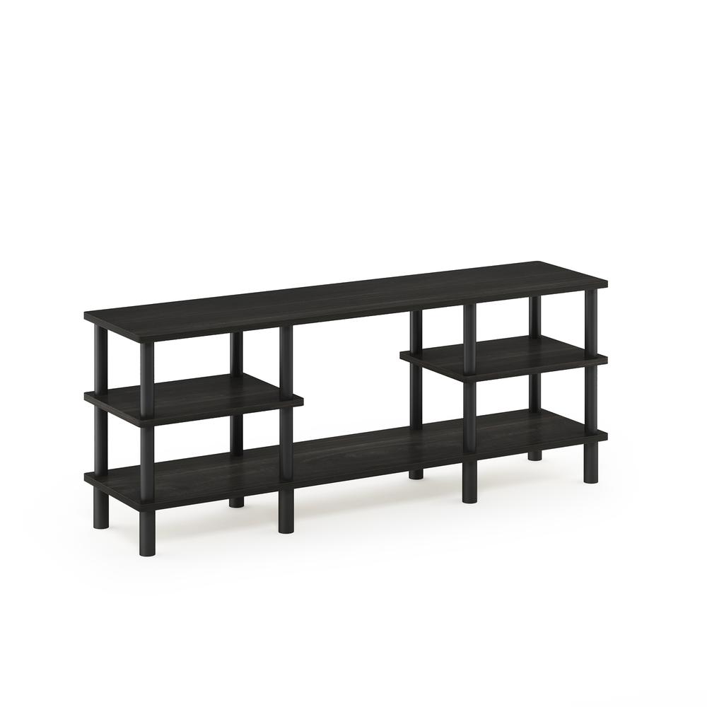 Furinno Turn-N-Tube 3-Tier Multipurpose Wide Shelf, Espresso/Black. Picture 1