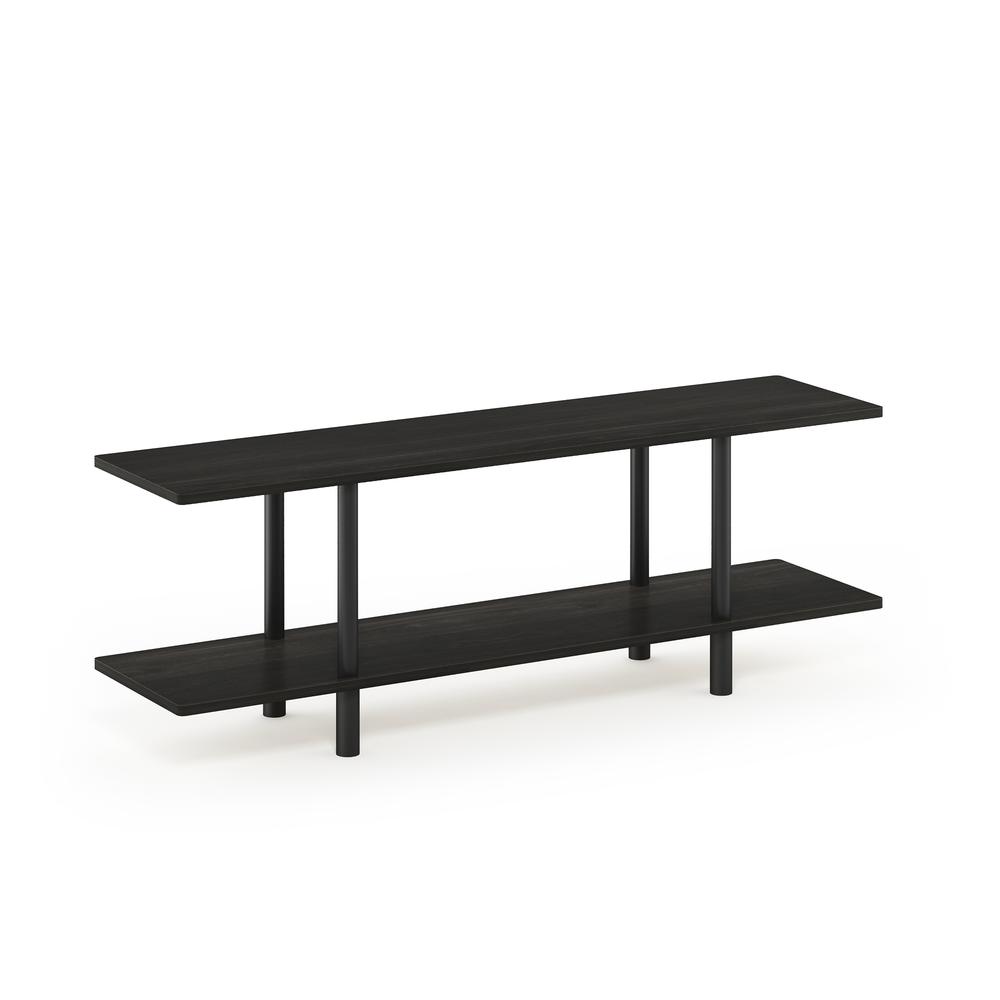 Furinno Turn-N-Tube 2-Tier Multipurpose Wide Shelf, Espresso/Black. Picture 1