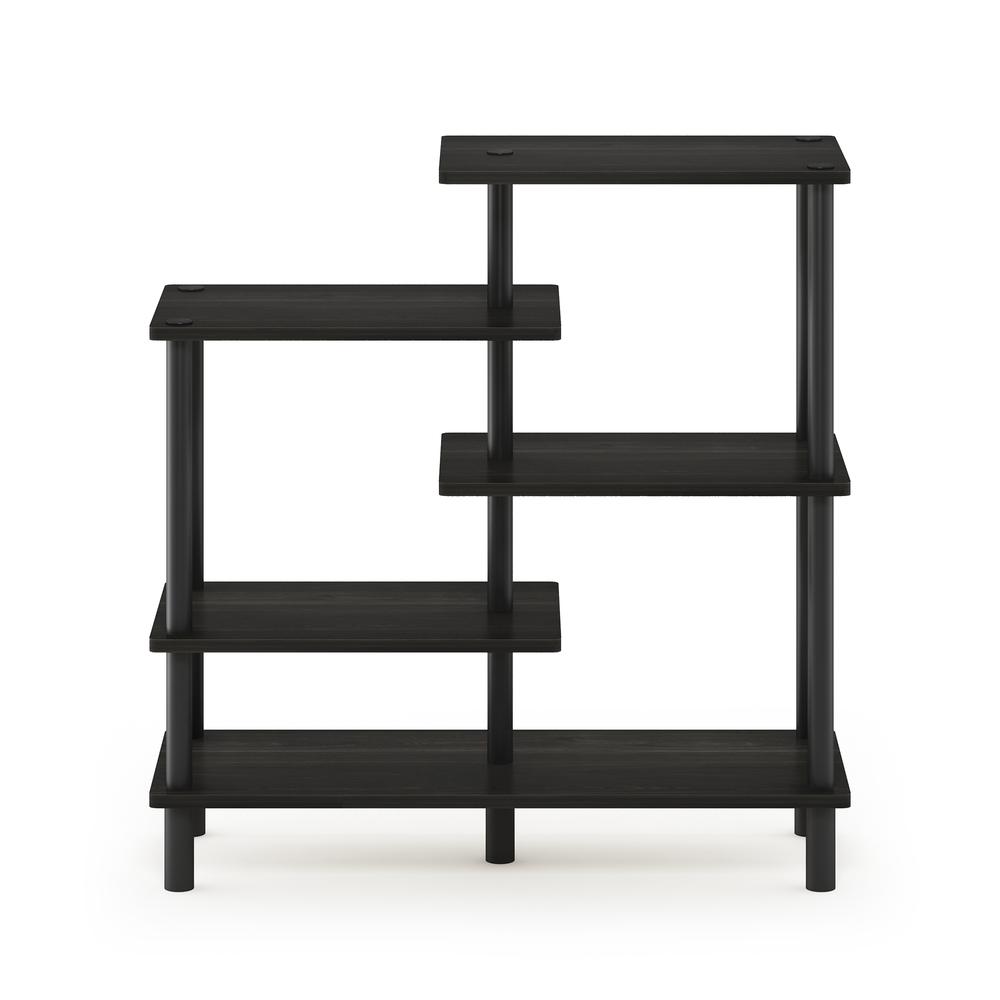 Furinno Turn-N-Tube 5-Tier Accent Display Rack, Espresso/Black. Picture 3