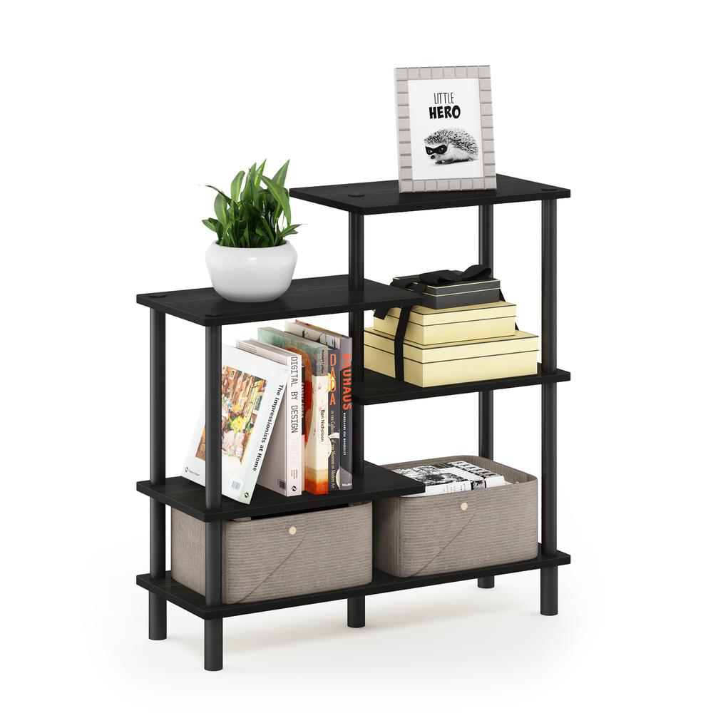 Furinno Turn-N-Tube 5-Tier Accent Display Rack, Espresso/Black. Picture 4