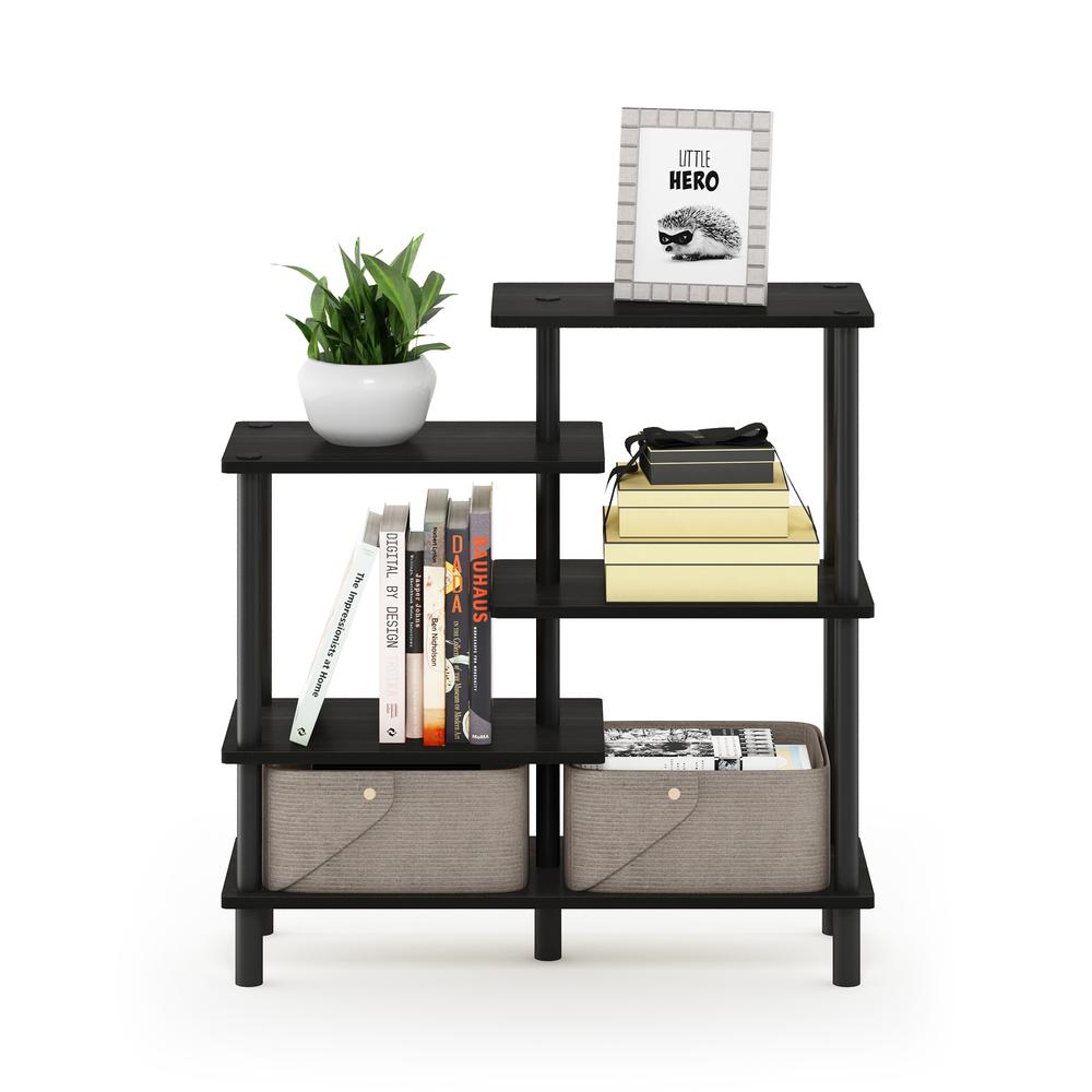 Furinno Turn-N-Tube 5-Tier Accent Display Rack, Espresso/Black. Picture 5