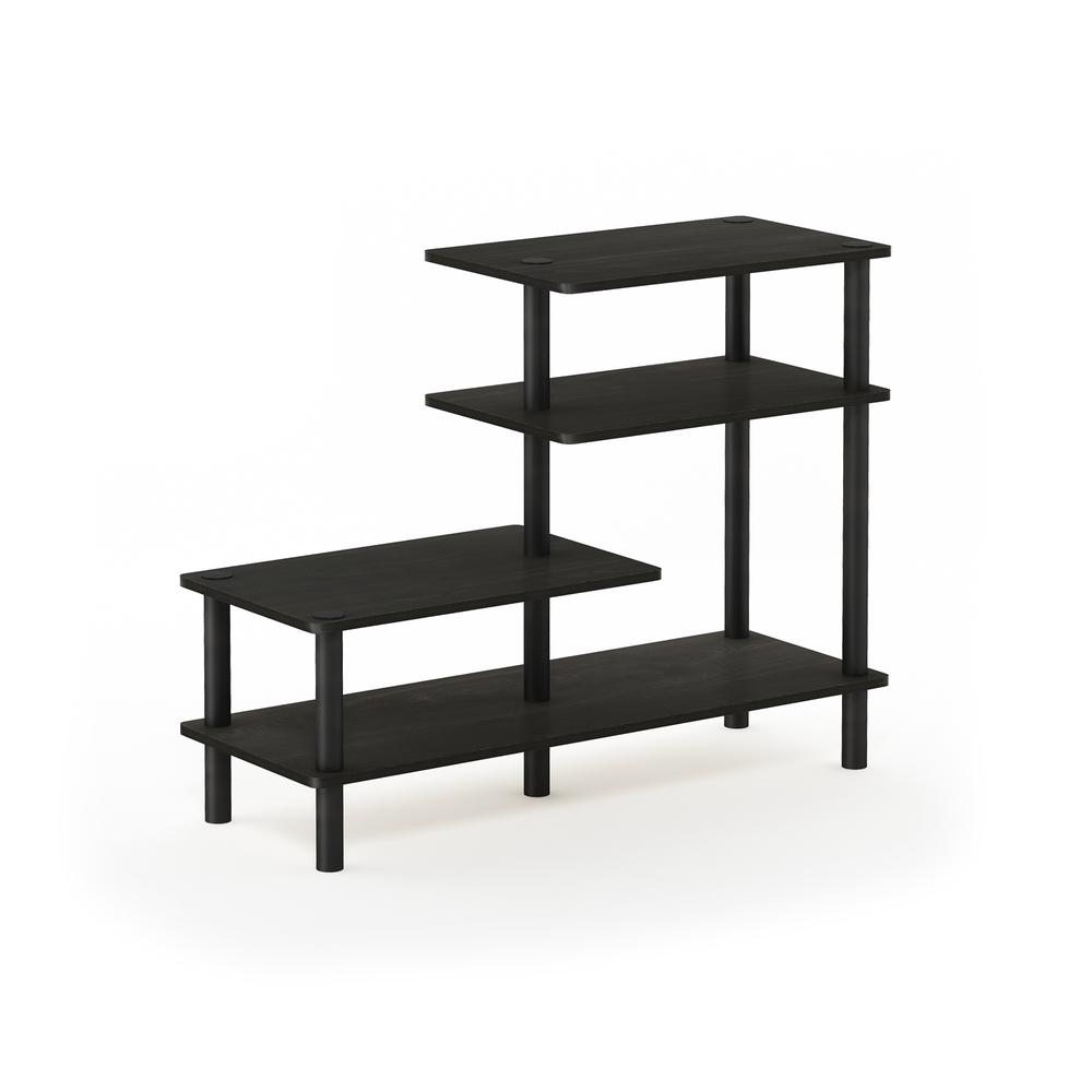 Furinno Turn-N-Tube 3-Tier Side Display Rack, Espresso/Black. Picture 1