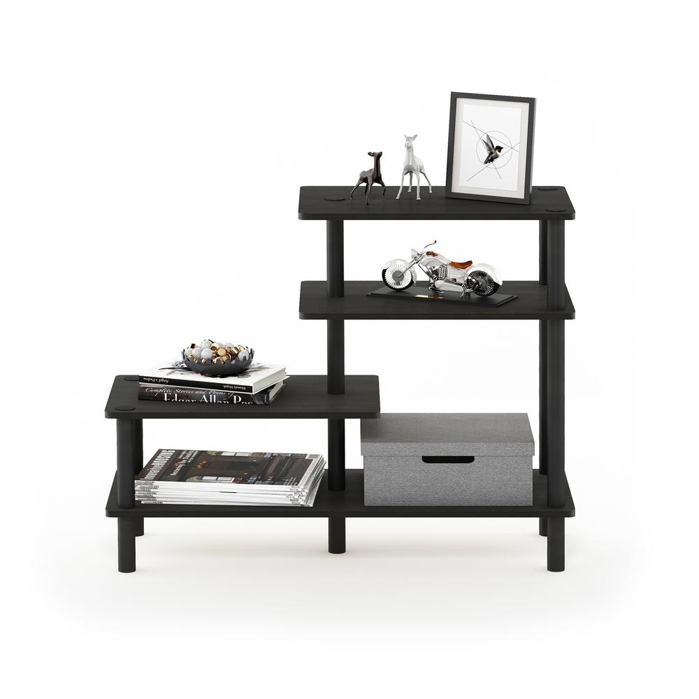Furinno Turn-N-Tube 3-Tier Side Display Rack, Espresso/Black. Picture 5