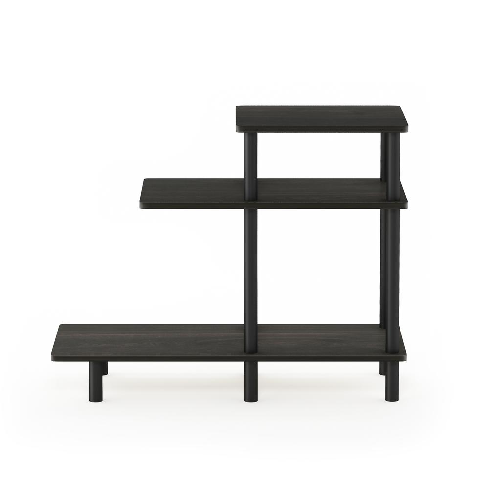 Furinno Turn-N-Tube 3-Tier Sofa Side Table, Espresso/Black. Picture 3