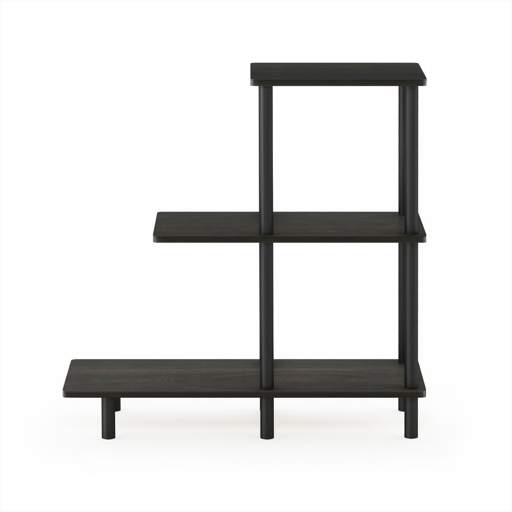 Furinno Turn-N-Tube 3-Tier Sofa Side Table Tall, Espresso/Black. Picture 3