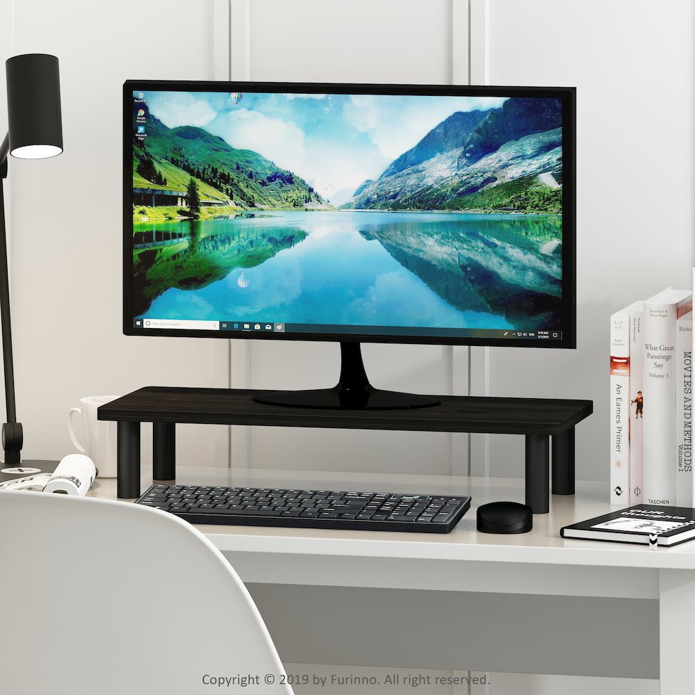 Turn-N-Tube Computer Monitor Stand for Desk, Espresso/Black. Picture 6