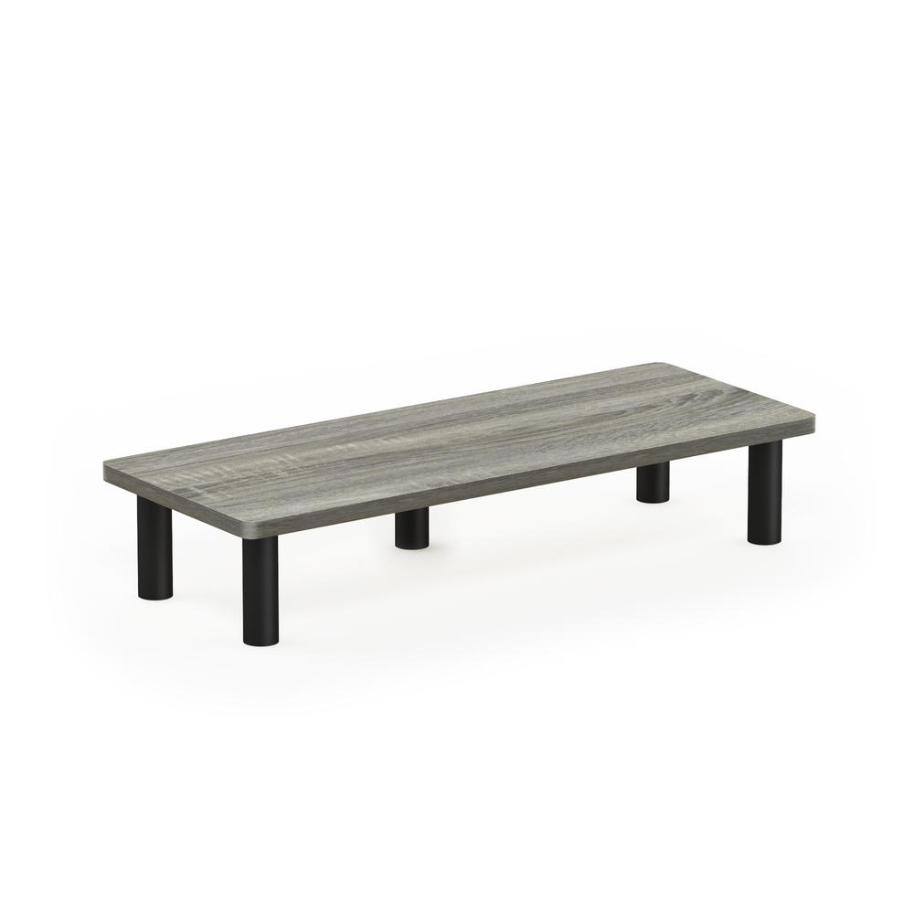 Furinno Turn-N-Tube Monitor Riser Stand, French Oak Grey/Black. Picture 1
