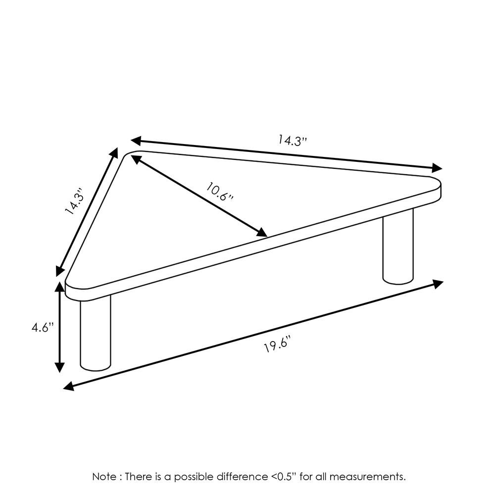 Furinno Turn-N-Tube Corner Monitor Riser Stand, Espresso/Black. Picture 2