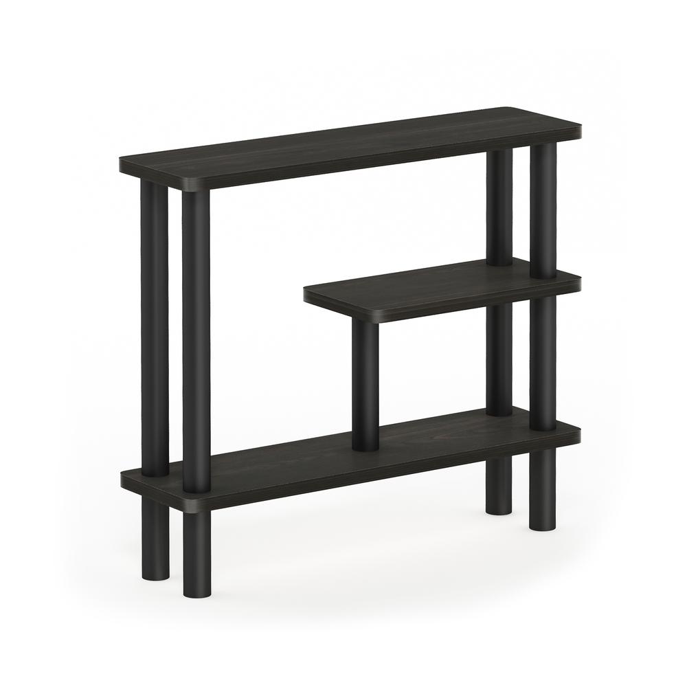 Furinno Turn-N-Tube Slim Space Saving Storage Rack, Espresso/Black. Picture 1