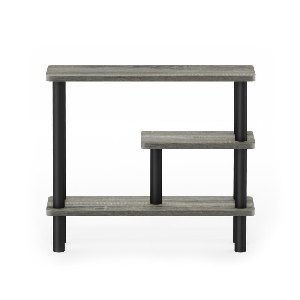 Furinno Turn-N-Tube Slim Space Saving Storage Rack, French Oak Grey/Black. Picture 3