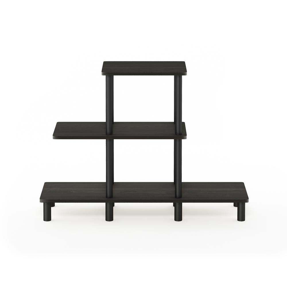 Furinno Turn-N-Tube 3-Tier Design Display Rack, Espresso/Black. Picture 3
