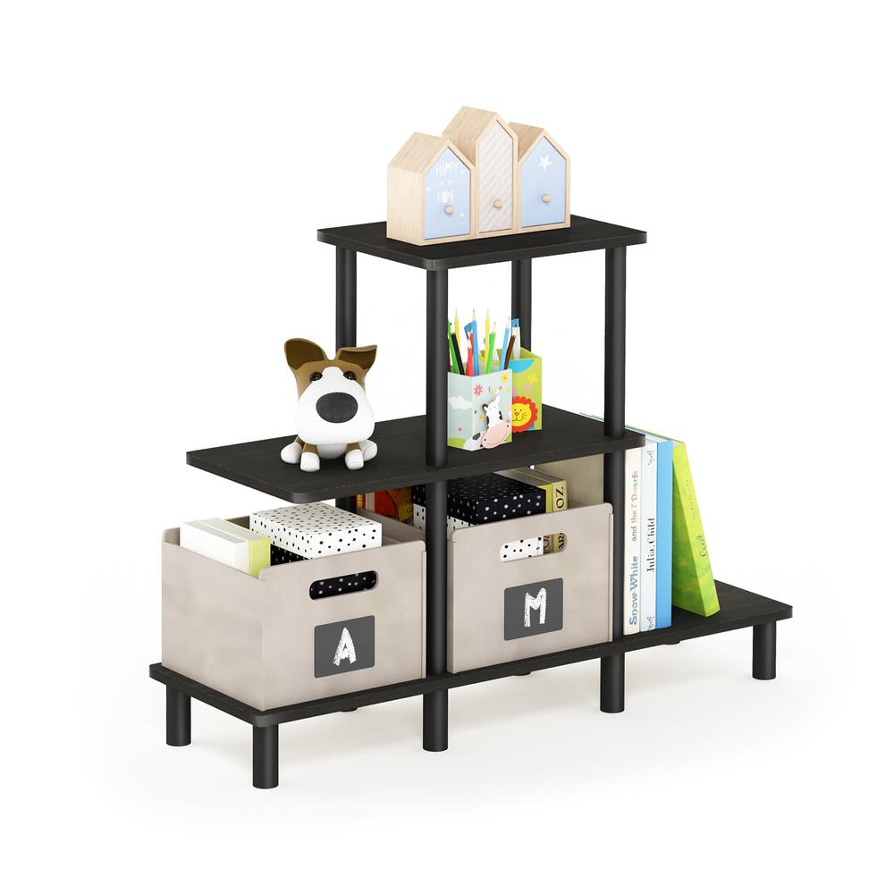 Furinno Turn-N-Tube 3-Tier Design Display Rack, Espresso/Black. Picture 4