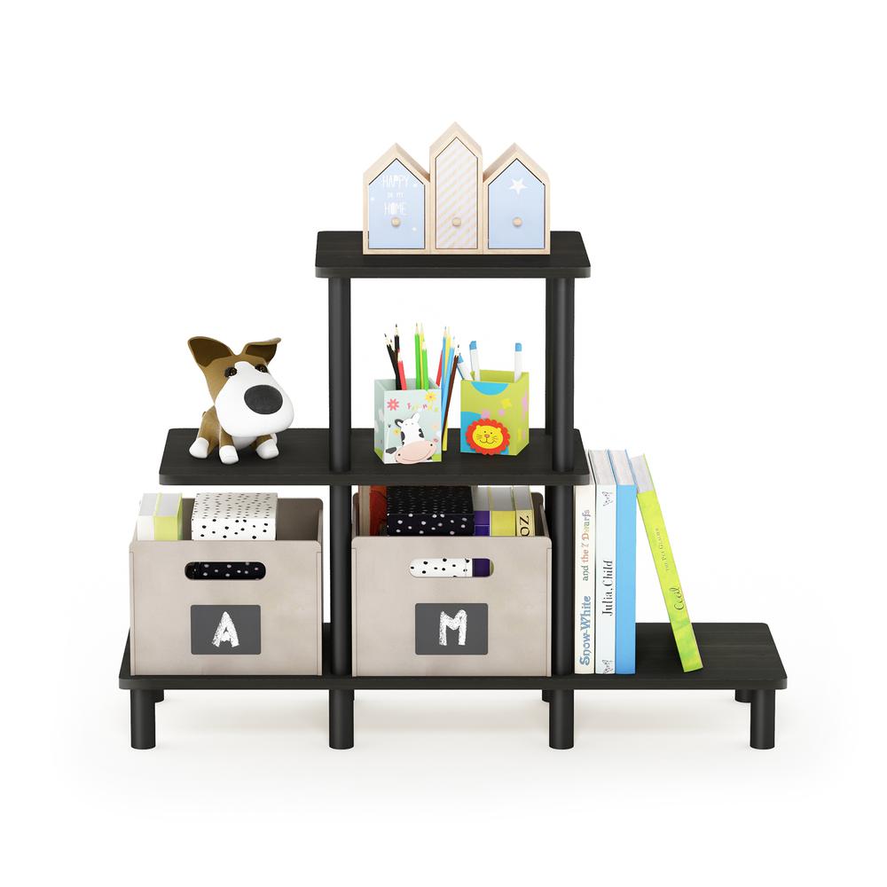 Furinno Turn-N-Tube 3-Tier Design Display Rack, Espresso/Black. Picture 5