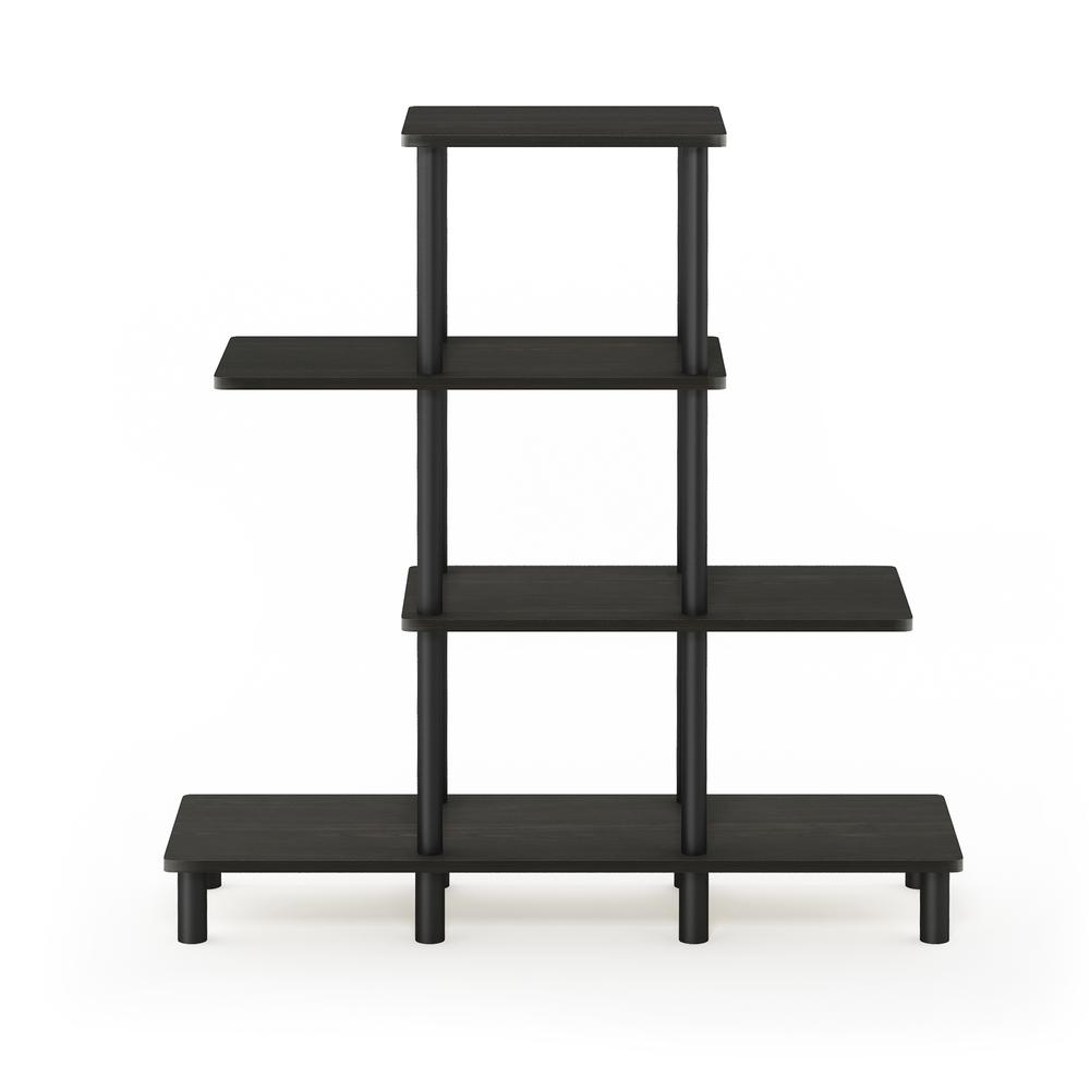 Furinno Turn-N-Tube 4-Tier Design Display Rack, Espresso/Black. Picture 3