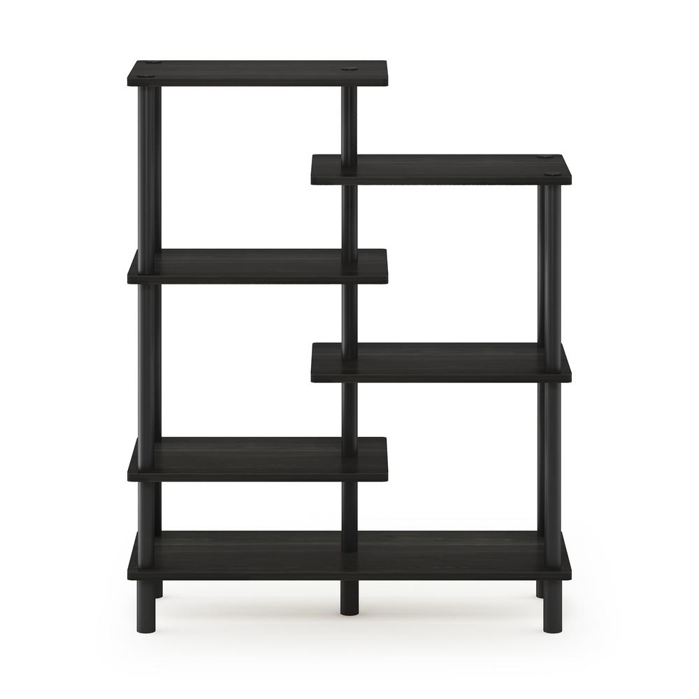 Furinno Turn-N-Tube 6-Tier Accent Display Rack, Espresso/Black. Picture 3