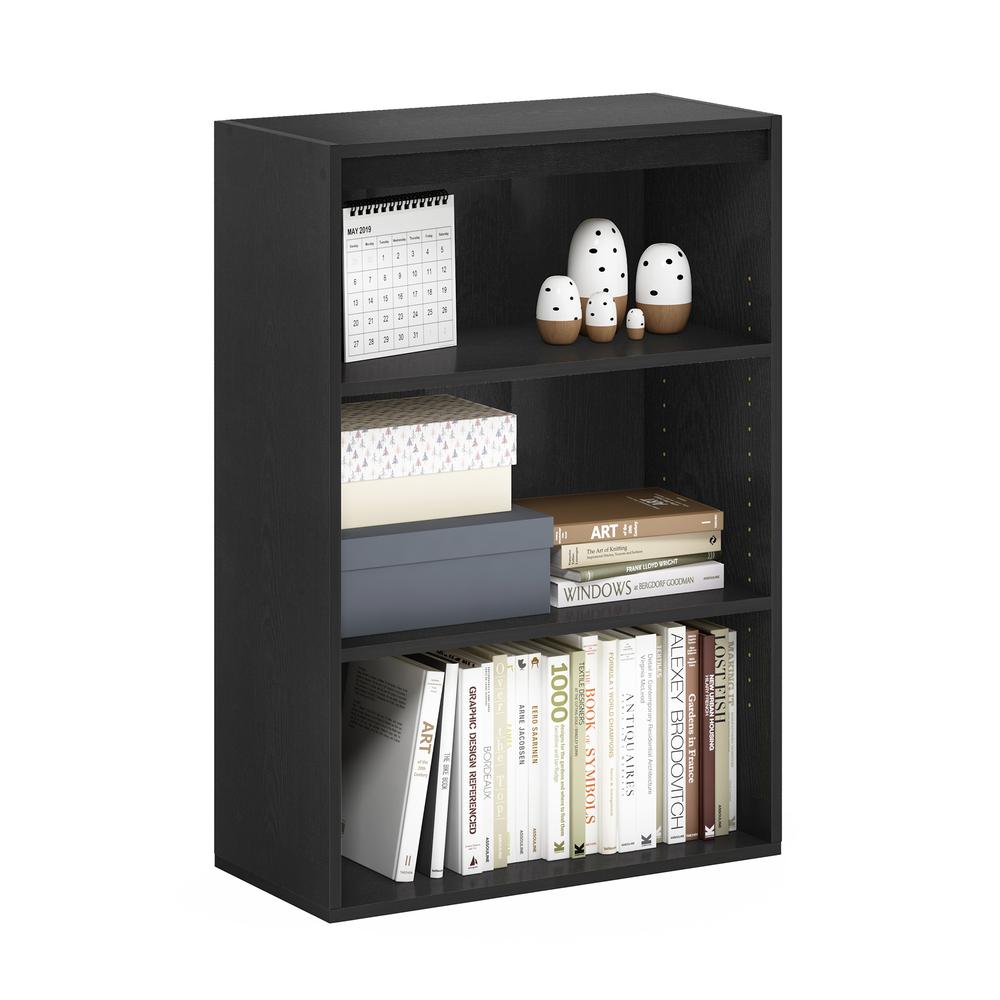 Furinno Pasir 3-Tier Open Shelf, Blackwood. Picture 4