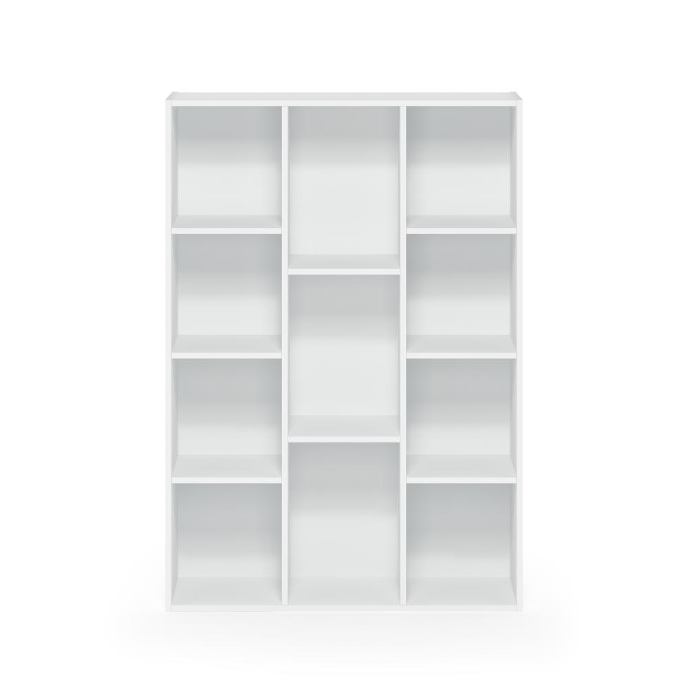 Furinno 11-Cube Reversible Open Shelf Bookcase, White. Picture 3