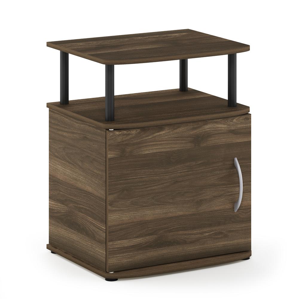 FURINNO JAYA Utility Design End Table, Columbia Walnut/Black. Picture 1