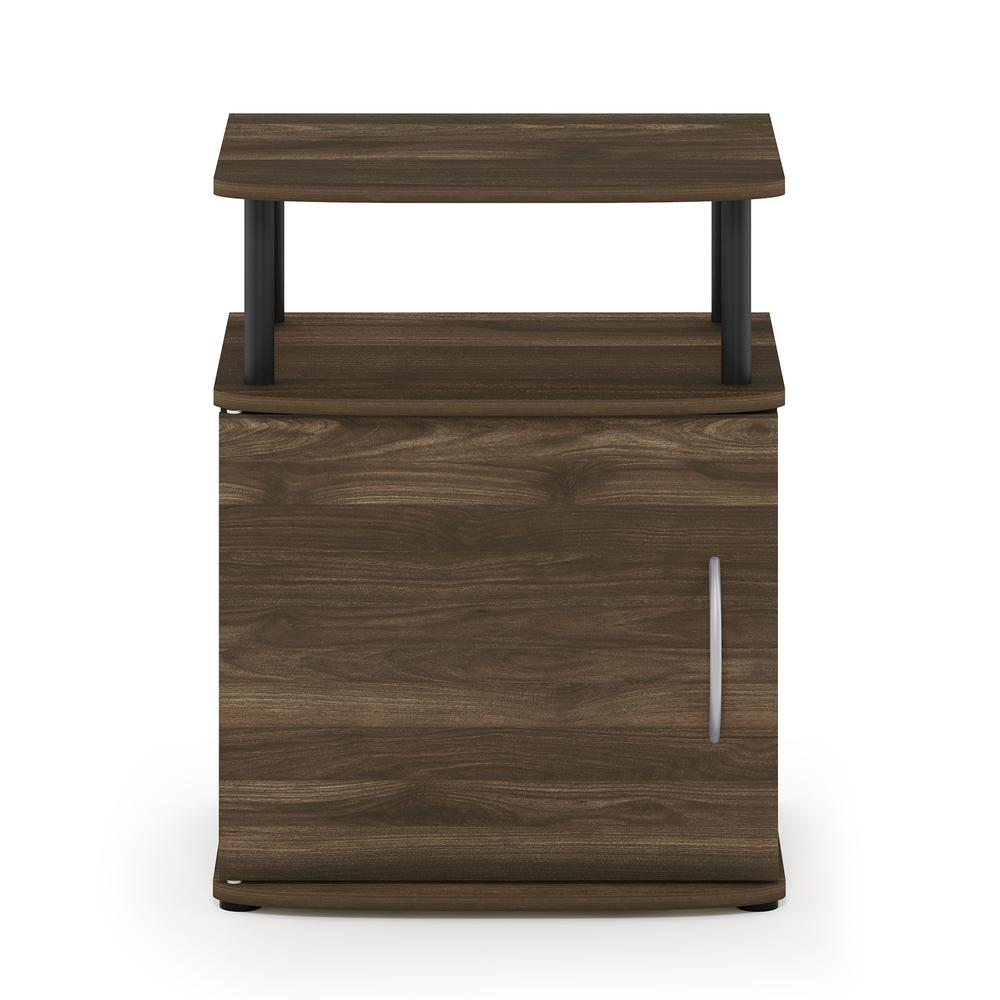 FURINNO JAYA Utility Design End Table, Columbia Walnut/Black. Picture 3