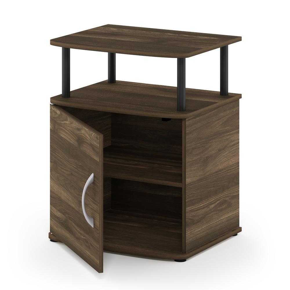 FURINNO JAYA Utility Design End Table, Columbia Walnut/Black. Picture 4