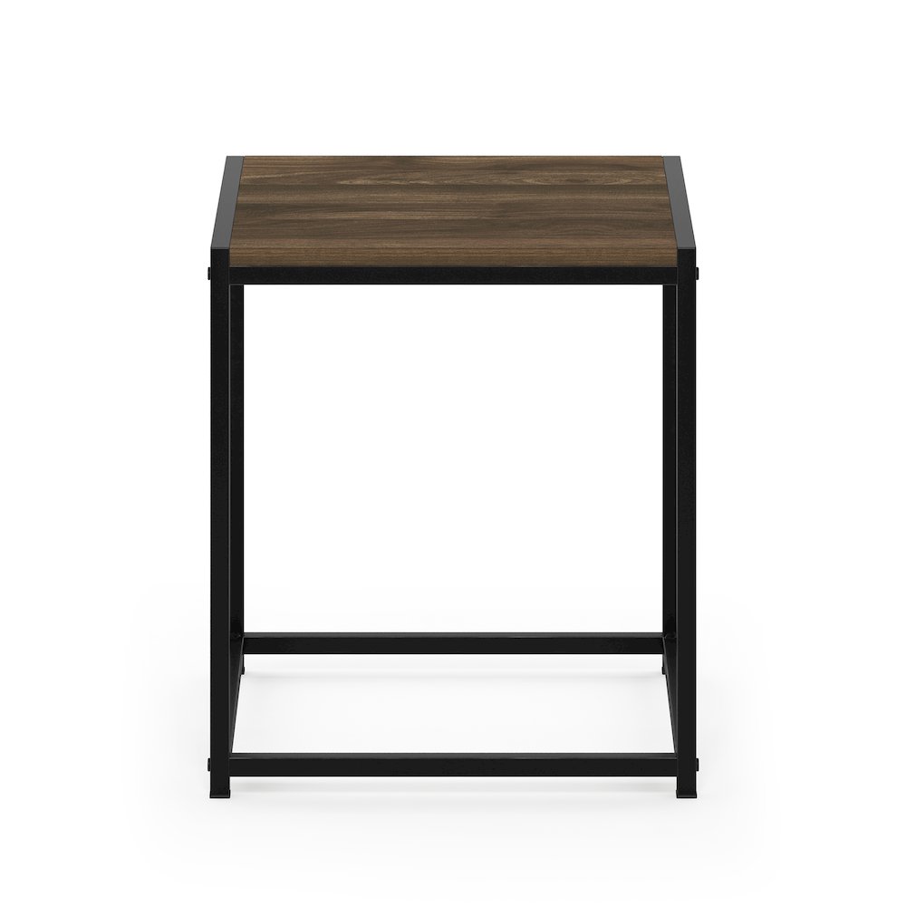 CAMNUS Night Stand, Metal Frame Nightstand, Columbia Walnut. Picture 1