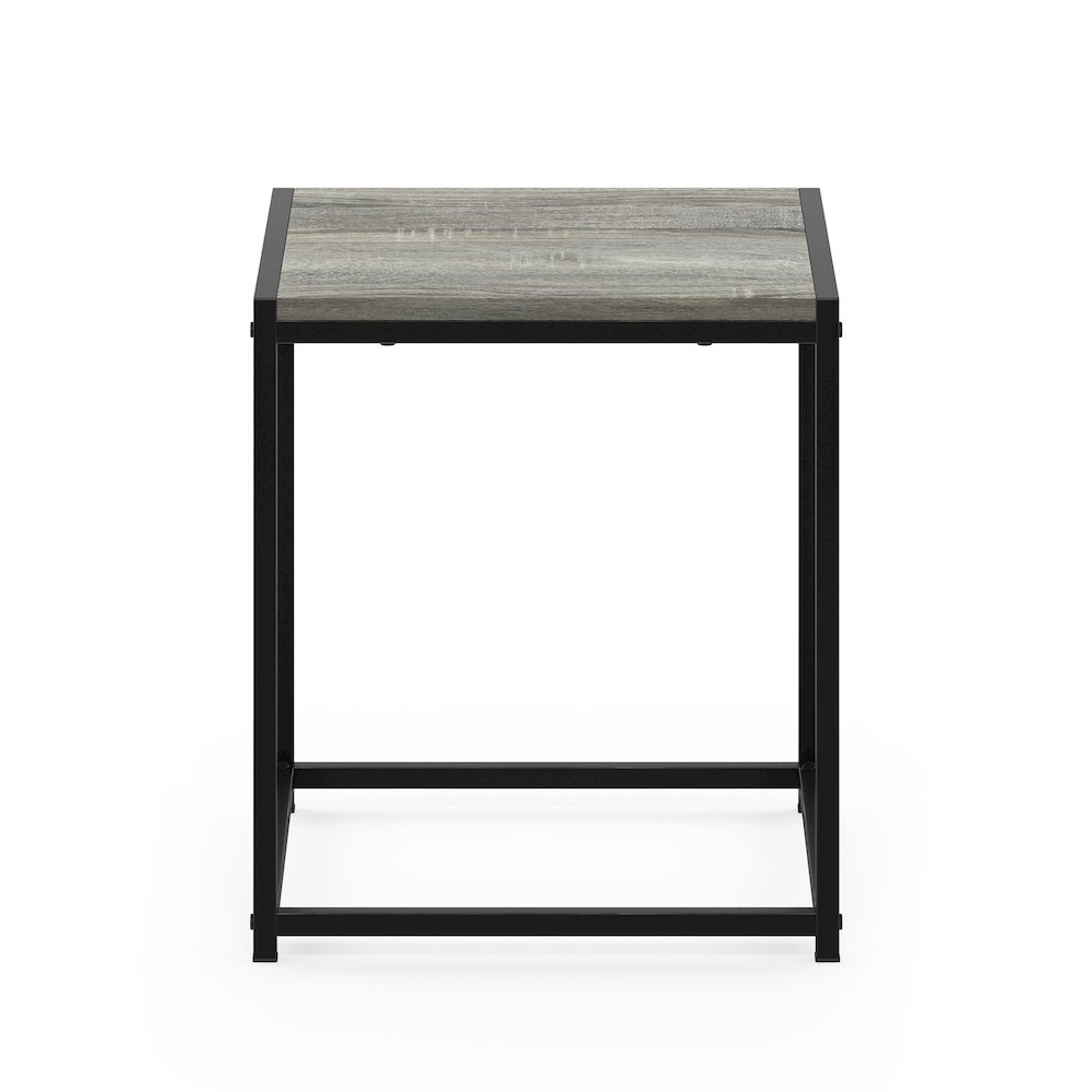 CAMNUS Night Stand, Metal Frame Nightstand, French Oak Grey. Picture 1