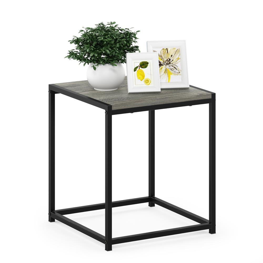 Furinno Camnus Modern Living End Table, French Oak Grey. Picture 4