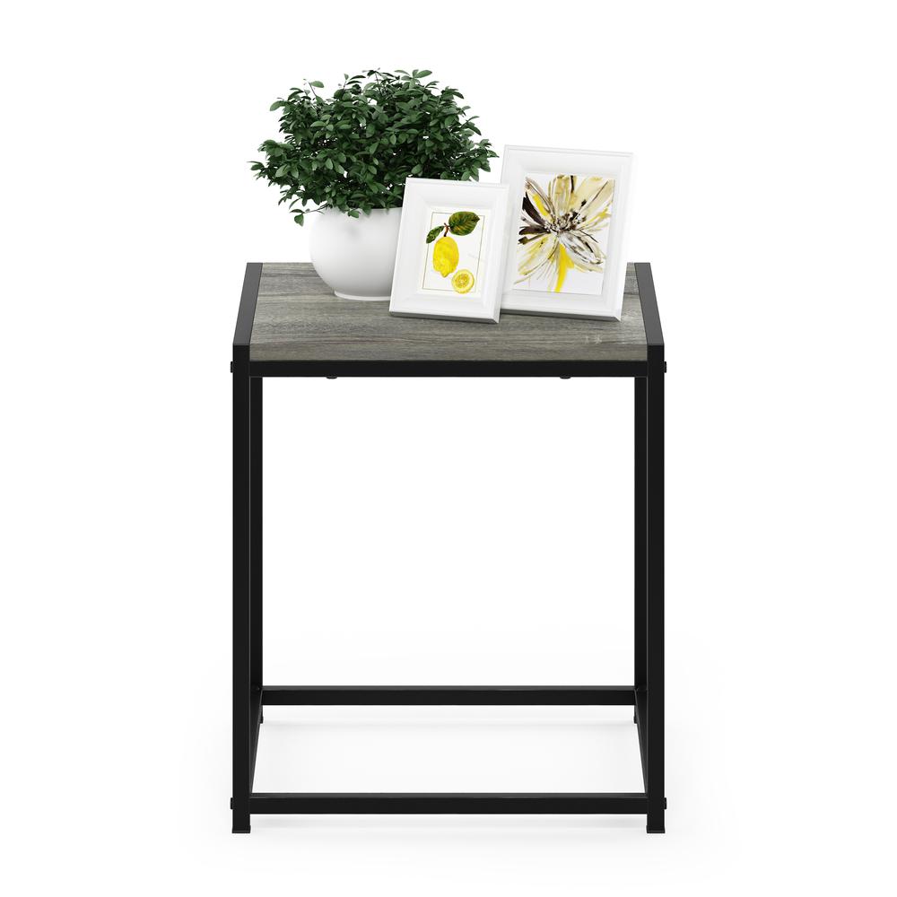Furinno Camnus Modern Living End Table, French Oak Grey. Picture 5