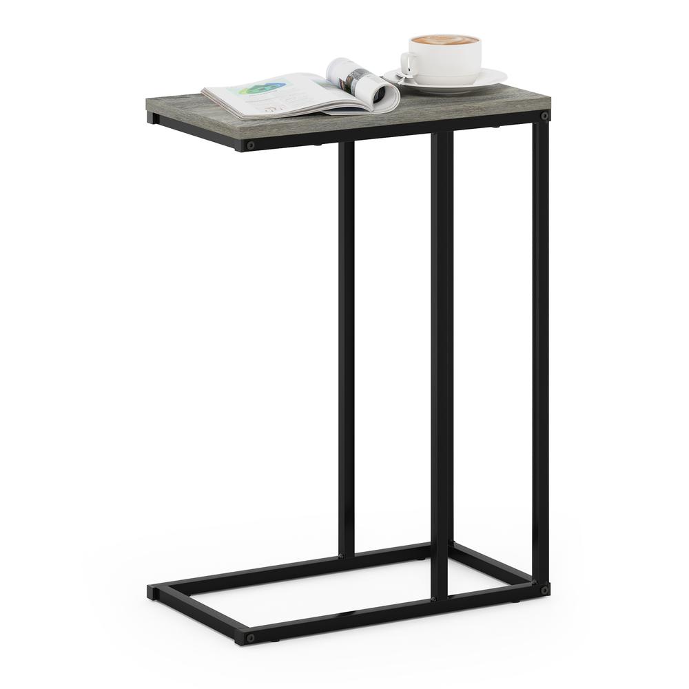 Furinno Camnus Modern Living Sofa Side Table, French Oak Grey. Picture 4