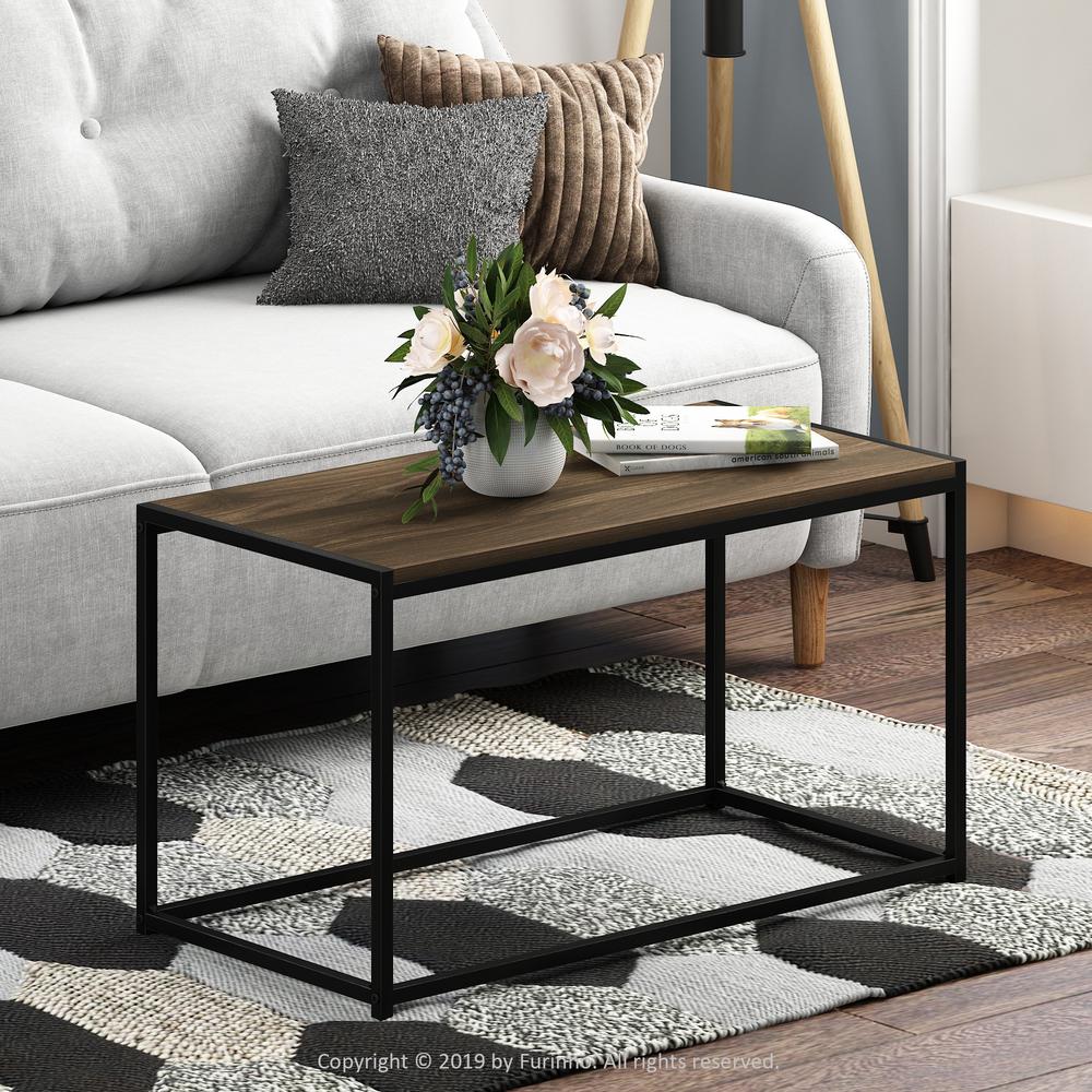 Furinno Camnus Modern Living Coffee Table, Columbia Walnut. Picture 6