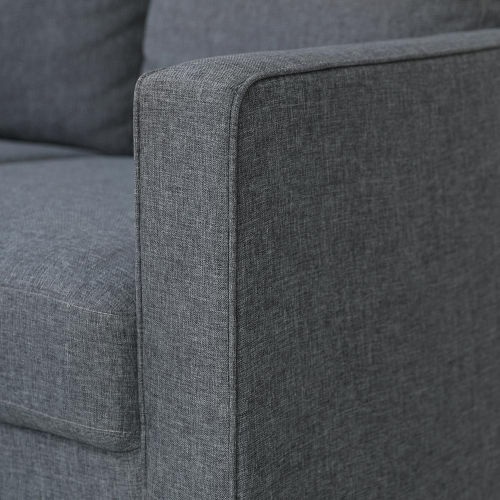 Furinno Bayonne Modern Upholstered Loveseat, Gunmetal. Picture 8