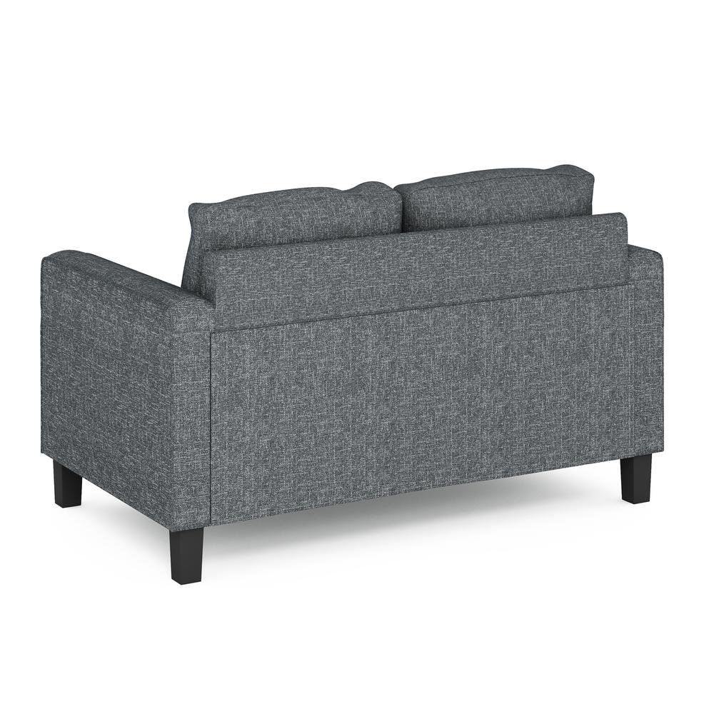Furinno Bayonne Modern Upholstered Loveseat, Gunmetal. Picture 4