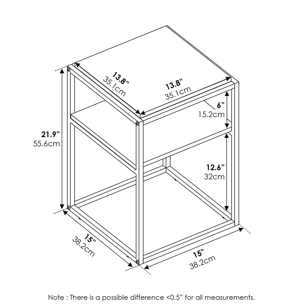 Furinno Moretti Modern Lifestyle Stackable Shelf, 2-Tier, French Oak Grey. Picture 2