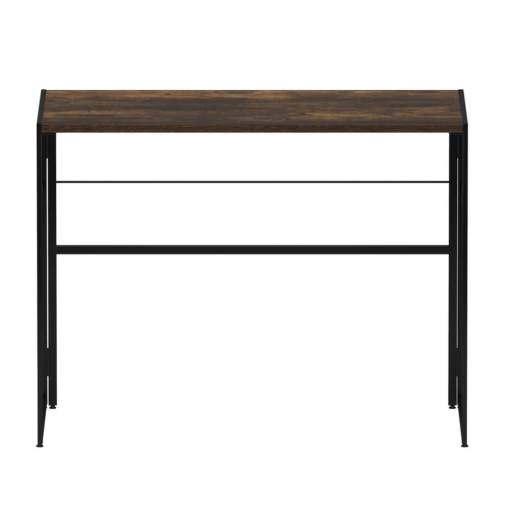 Furinno Riau No Tool Metal Frame Computer Desk, Rustic Oak/Black. Picture 3