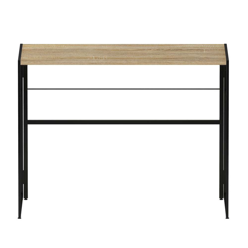 Furinno Riau No Tool Metal Frame Computer Desk, Sonoma Oak/Black. Picture 3