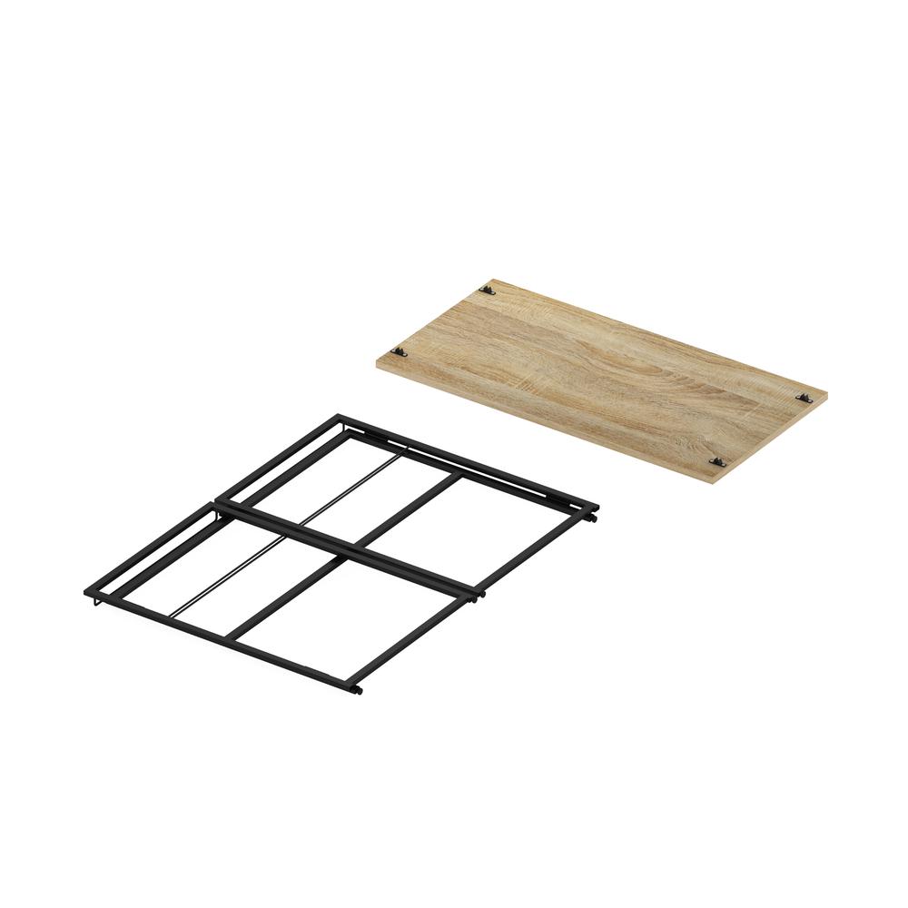 Furinno Riau No Tool Metal Frame Computer Desk, Sonoma Oak/Black. Picture 6